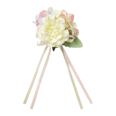 ラッピング オーナメント 花 ホワイト クリップオーナメント ブーケ H-T5981NW-株式会社包む