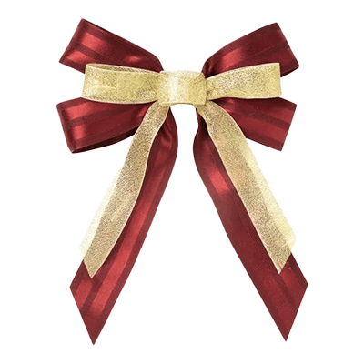 ラッピング オーナメント レッド ダブルリボンオーナメント H-T5980WR-株式会社包む