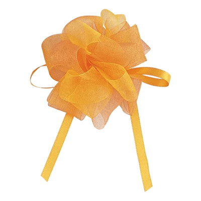 ラッピング オーナメント イエロー オーガンジーボウリボン H-T5934Y-株式会社包む