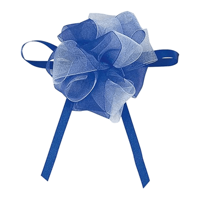 ラッピング オーナメント ブルー オーガンジーボウリボン H-T5934B-株式会社包む