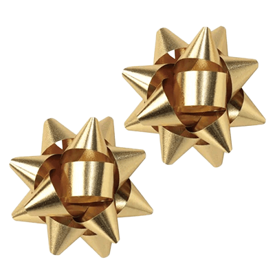 ラッピング オーナメント ゴールド 金 スターボウ 55mm H-TO004-株式会社包む