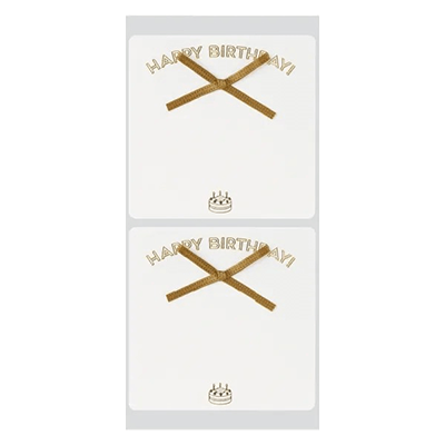 ラッピング シール ひとことリボン バースデー ホワイト メッセージシール H-TW011-株式会社包む