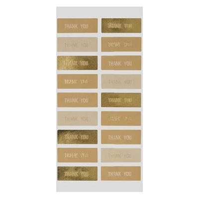 ラッピング シール シンプル サンキュー 18片 H-TW014-株式会社包む