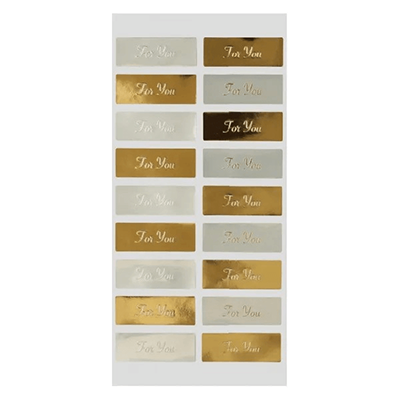 ラッピング シール シンプル フォーユー 18片 H-TW015-株式会社包む