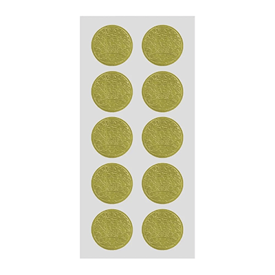 ラッピング シール コイン ゴールド 金 H-TW016-株式会社包む