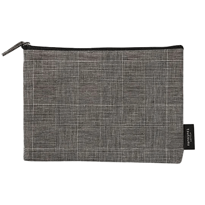 雑貨 ポーチ ATELIER tsutsumu アトリエ包む ポーチ グレンチェック フラットポーチ H-AA009-株式会社包む