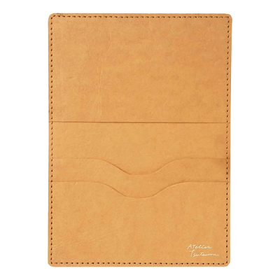 雑貨 ペンケース・カードケース ATELIER tsutsumu アトリエ包む カードケース キャメル H-AA064-株式会社包む