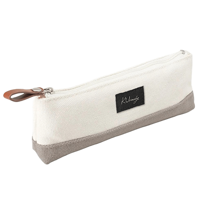 雑貨 ペンケース・カードケース ペンケース 帆布ペンポーチ グレー バイカラー クラスリー KUrasly H-TA014-株式会社包む