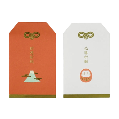100円ショップ商品 祝儀袋・ポチ袋 ポチ袋 40枚入 5型 お守り 紅白 富士山 だるま 開運祈願 必勝祈願 お年玉 H-YP046-株式会社包む