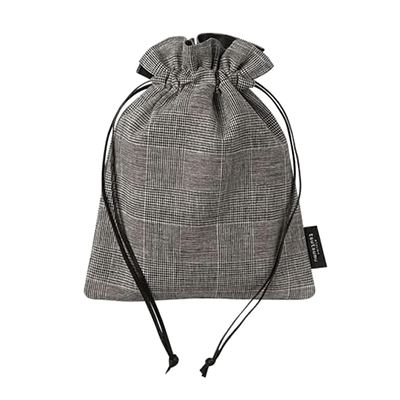 雑貨 巾着バッグ ATELIER tsutsumu アトリエ包む 巾着バッグ ラッピング袋 グレンチェック Sサイズ H-AA014-株式会社包む