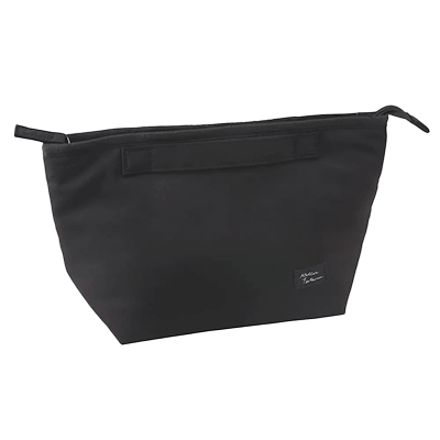 雑貨 ランチバッグ・ペットボトルカバー アトリエ包む ランチポーチ ブラック 黒 保温 保冷 抗菌防臭 自然素材 竹 H-AA086-株式会社包む