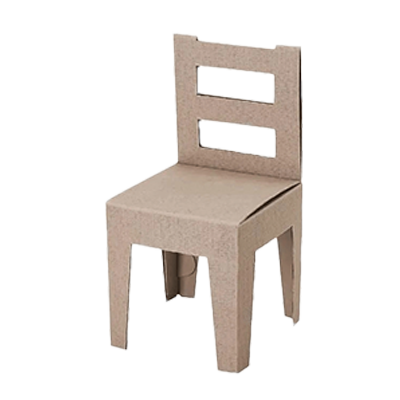 ミニチュア家具 チェア 2個入 家具 インテリア いす 椅子 段ボール製 推し活 ぬいどり 小さい FSCミックス H-T90A3-株式会社包む