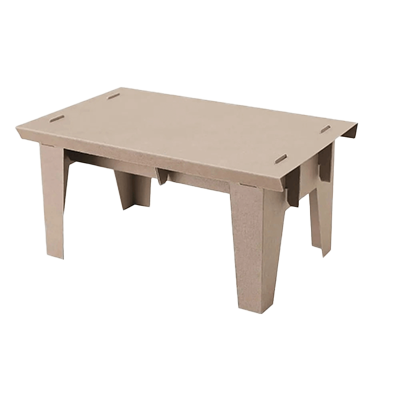 ミニチュア家具 テーブル 家具 インテリア 段ボール製 推し活 ぬいどり 小さい FSCミックス H-T90A5-株式会社包む