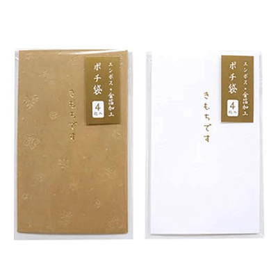 100円ショップ商品 祝儀袋・ポチ袋 ポチ袋 40枚入 エンボス5型ポチ袋 ナチュラルフラワー Sサイズ H-YP012-株式会社包む