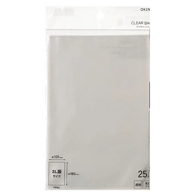 100円ショップ商品 透明袋 クリアバッグ OPP袋 250枚入 約 W131×H183mm 2L判サイズ H-YV0B4-株式会社包む