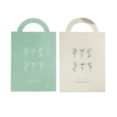 100円ショップ商品 ビニールバッグ・ジッパーバッグ ビニールバッグ 持ち手付 60枚入 カモミール Sサイズ H-NV0D1-株式会社包む