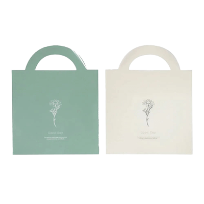 100円ショップ商品 ビニールバッグ・ジッパーバッグ ビニールバッグ 持ち手付 80枚入 カモミール SSサイズ H-NV0D8-株式会社包む