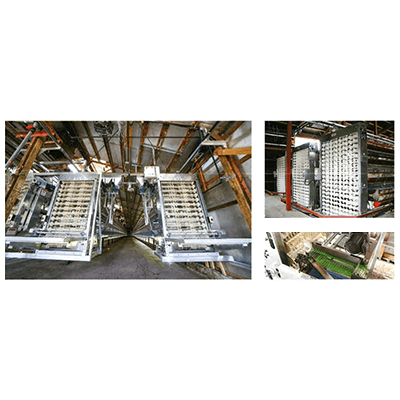 採卵鶏システム SU型トレーエレべーター-株式会社大宮製作所
