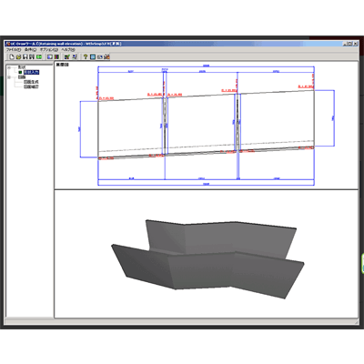 CAD/CIM UC-Drawツールズ Retaining wall elevation (擁壁展開図)-株式会社フォーラムエイト