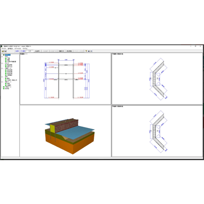 仮設工 二重締切工の設計・3DCAD Ver.4-株式会社フォーラムエイト