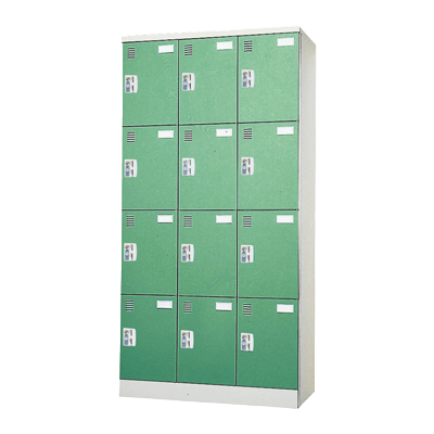 コイン式ロッカー 12人用コインロッカー (DR錠リターン専用) ACR-1234-株式会社トーヒラ