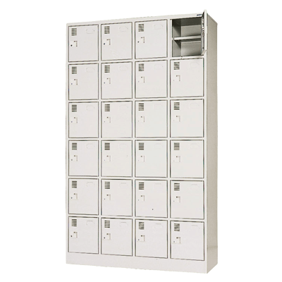 シューズロッカー (窓なし) 24人用シューズロッカー SLK-2446-株式会社トーヒラ