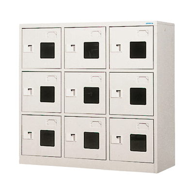 シューズロッカー (窓付き) 9人用シューズロッカー WEL-0933-株式会社トーヒラ