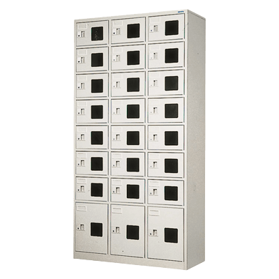 シューズロッカー (窓付き) 24人用シューズロッカー WEL-2438NSL-株式会社トーヒラ