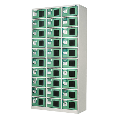 シューズロッカー (窓付き) 30人用シューズロッカー WEL-30310N-株式会社トーヒラ