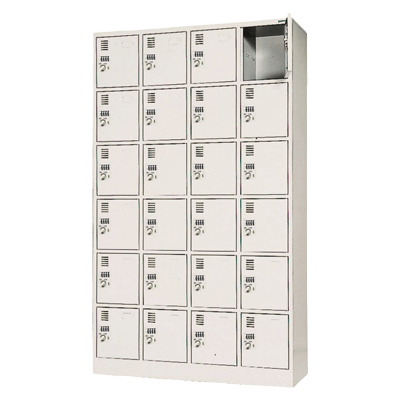 ダイヤル錠・内筒交換錠ロッカー 24人用ロッカー (ダイヤル錠) DLK-2446N-株式会社トーヒラ