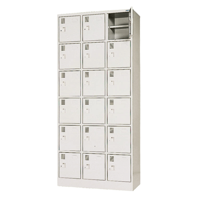 シューズロッカー (窓なし) 18人用シューズロッカー (ワイドショート) SLK-1836A-株式会社トーヒラ