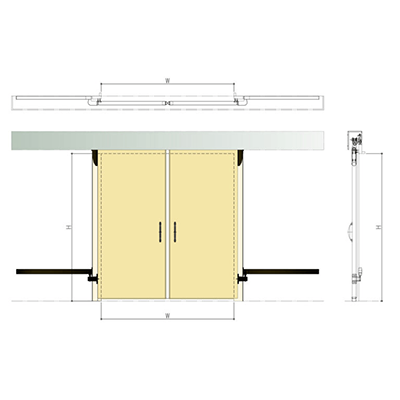 ドア各種 冷凍・冷蔵用 防熱両引戸-株式会社イワタニ