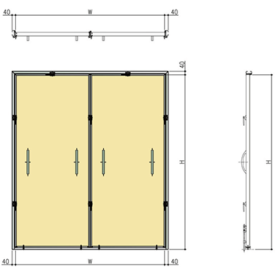 ドア各種 クリーンルーム用 アルミ枠式脱着扉-株式会社イワタニ