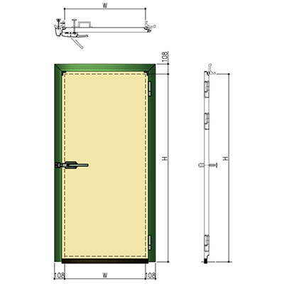 ドア各種 樹脂枠式片開き扉 冷蔵用 / 冷凍用 / 超冷凍用-株式会社イワタニ