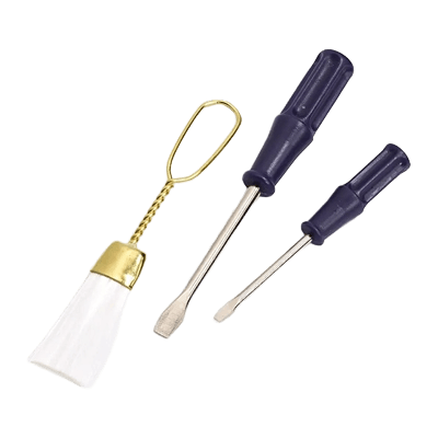 ミシンメンテナンス工具セット リントブラシ マイナスドライバー 2本セット-株式会社ホリウチ