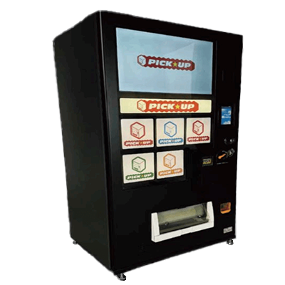 32型ビッグサイネージ搭載自販機 次世代型自販機 α alpha (アルファ) マットブラック-株式会社IDパートナーズ