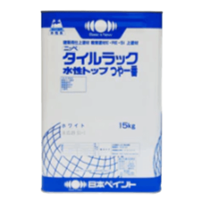 外壁を塗装 タイルラック水性トップつや一番 標準色 調色品 (淡彩) ツヤ選択可能 15kg (約40平米分)-株式会社モリエン