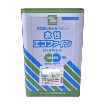 外壁を塗装 水性エコファイン 調色品 (淡彩) ツヤ選択可能 16kg (約53～64平米分)-株式会社モリエン