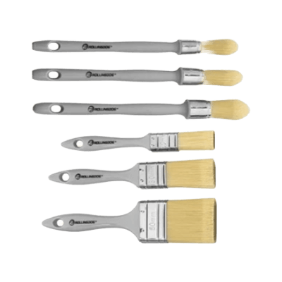 塗装関連道具 ペイントブラシ 6本セット ROLLINGDOG (ローリングドッグ) 軽量 刷毛 セット DIY-株式会社モリエン