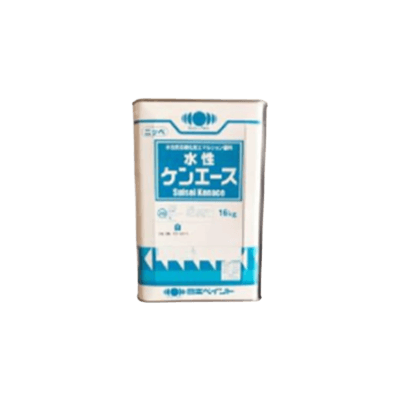 室内を塗装 水性ケンエース 白/ホワイト ツヤけし 16kg (約57～67平米分) 日本ペイント-株式会社モリエン