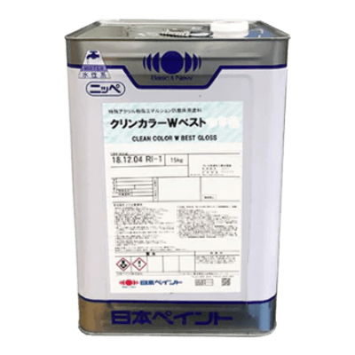 床を塗装 クリンカラーWベスト 全10色 ツヤけし 16kg (約37～50平米分)-株式会社モリエン