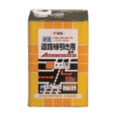 床を塗装 水性道路線引き用塗料 白 ツヤけし 20kg (約32.5～50平米分)-株式会社モリエン