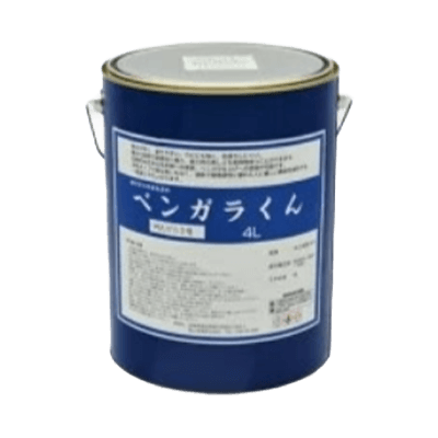 木部を塗装 ベンガラくん 全9色 4L (約44～54平米分)-株式会社モリエン