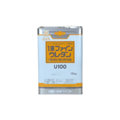 金属、鉄部を塗装 1液ファインウレタンU100 エコロエロー ツヤあり 15kg (約45～60平米分)-株式会社モリエン