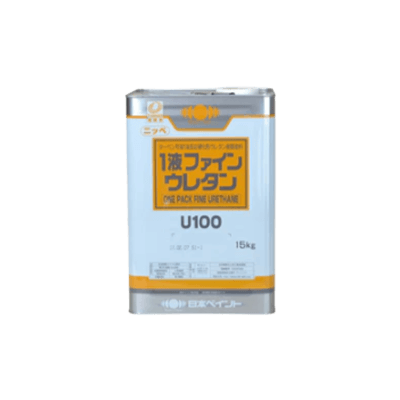 金属、鉄部を塗装 1液ファインウレタンU100 オーカー ツヤあり 15kg (約45～60平米分)-株式会社モリエン