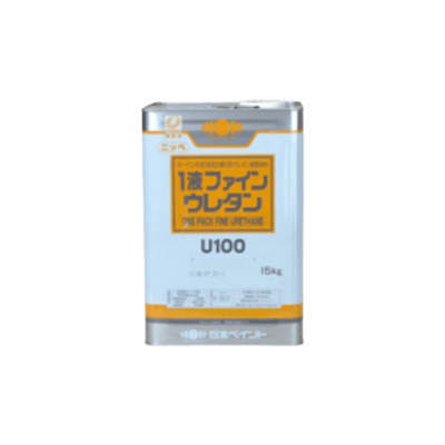 金属、鉄部を塗装 1液ファインウレタンU100 シャニングリーン ツヤあり 15kg (約45～60平米分)-株式会社モリエン