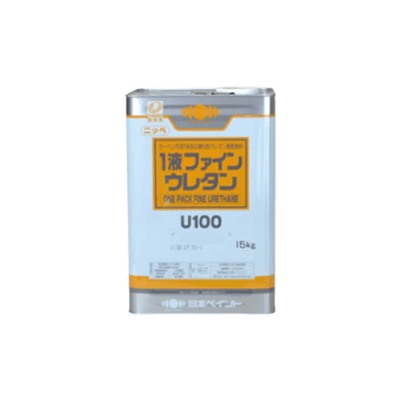 金属、鉄部を塗装 1液ファインウレタンU100 チョコレート (255) /15-30F/破風チョコ ツヤあり 15kg (約45～60平米分)-株式会社モリエン