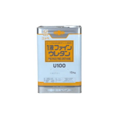 金属、鉄部を塗装 1液ファインウレタンU100 調色品 (中彩) ツヤ選択可能 15kg (約45～60平米分)-株式会社モリエン