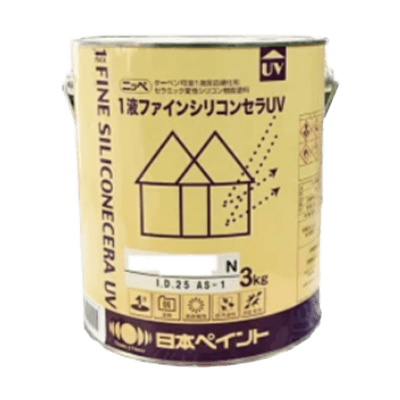 金属・鉄部を塗装 1液ファインシリコンセラUV エコロエロー 3kg (約8～12平米分)-株式会社モリエン