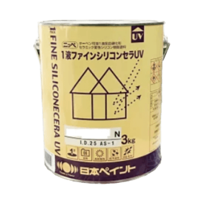 金属・鉄部を塗装 1液ファインシリコンセラUV エコロオレンジ 3kg (約8～12平米分)-株式会社モリエン